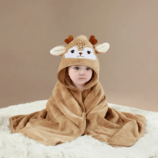 Cape de Bain Bébé Cerf : Douceur et Protection pour Bébé Inégalées