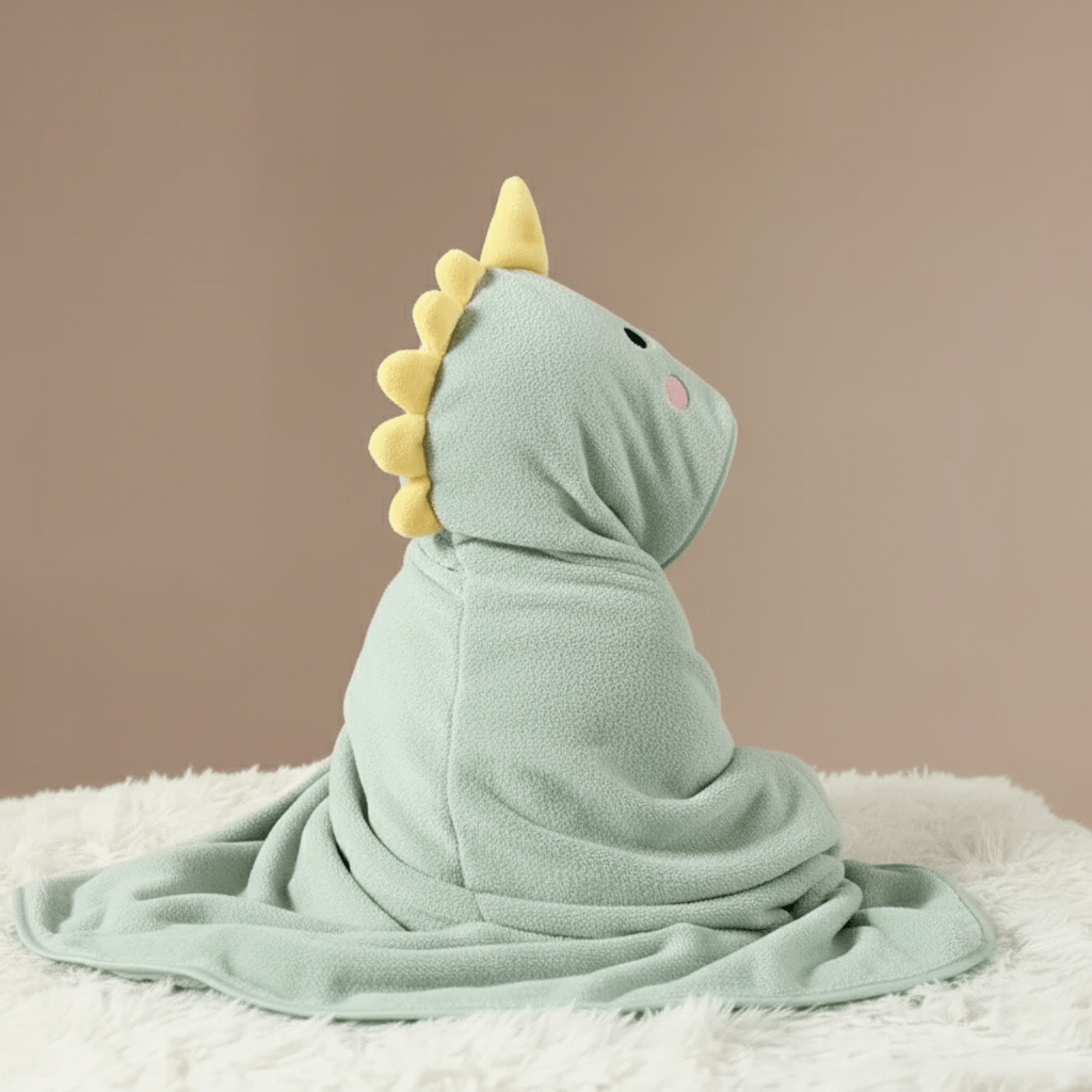 Cape de Bain Dinosaure : Douceur et Protection pour Bébé Inégalées