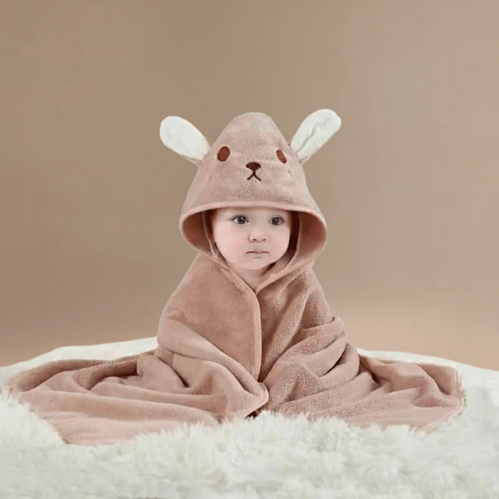 Cape de Bain Lapin : Douceur et Protection pour Bébé Inégalées