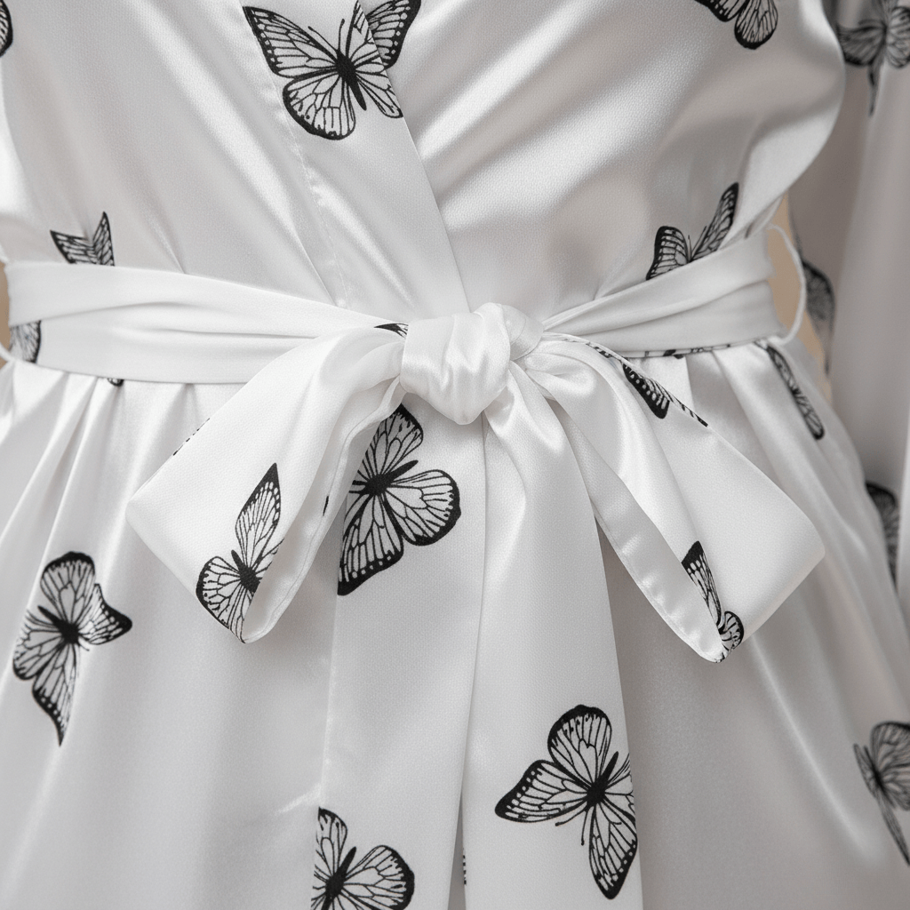 Peignoir Blanc Femme Satin – Sublimez Votre Style avec Élégance Unique