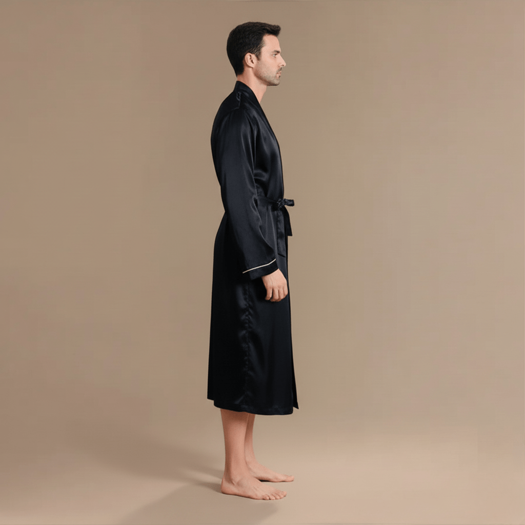 Peignoir Chic Satin Homme – Élégance et Confort Irrésistibles