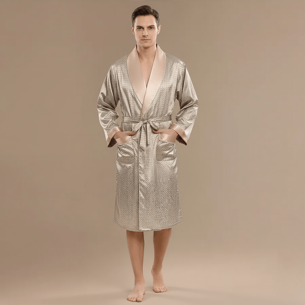 Peignoir Court Homme Satin – Élégance et confort pour séduire