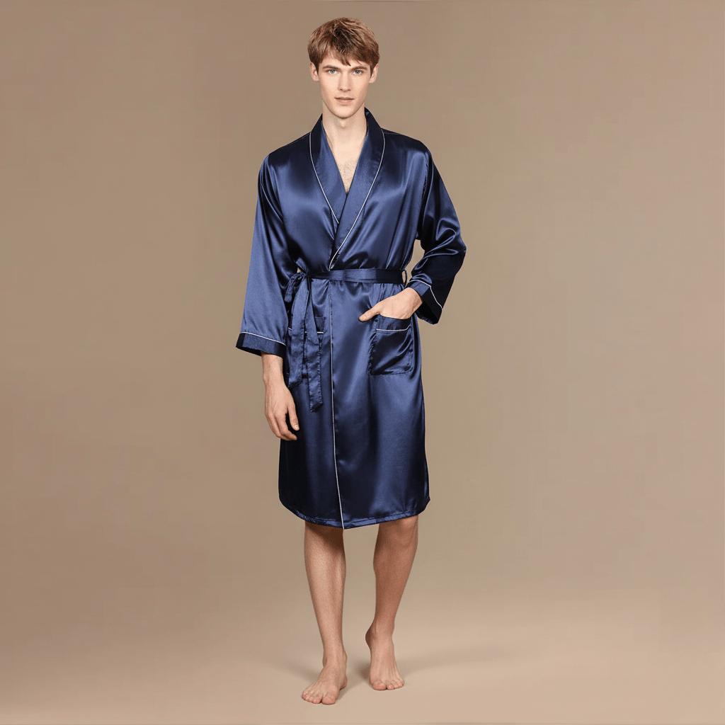 Peignoir Court Homme Satin – Élégance et confort pour séduire