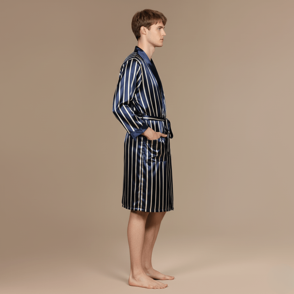 Peignoir Court Homme Satin – Élégance et confort pour séduire