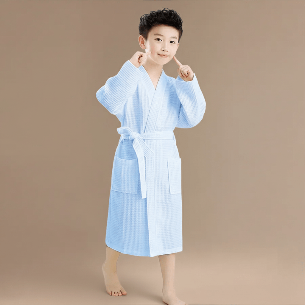Peignoir Enfant Nid d'Abeille - Douceur et Style Unique à Découvrir