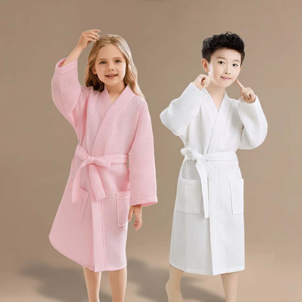 Peignoir Enfant Nid d'Abeille - Douceur et Style Unique à Découvrir