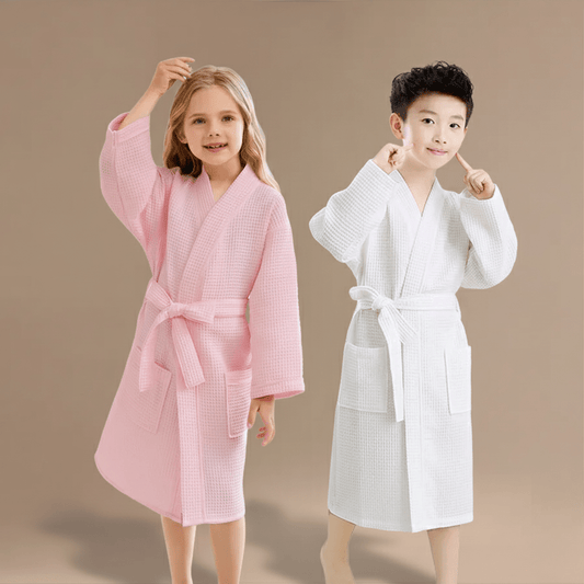 Peignoir Enfant Nid d'Abeille - Douceur et Style Unique à Découvrir