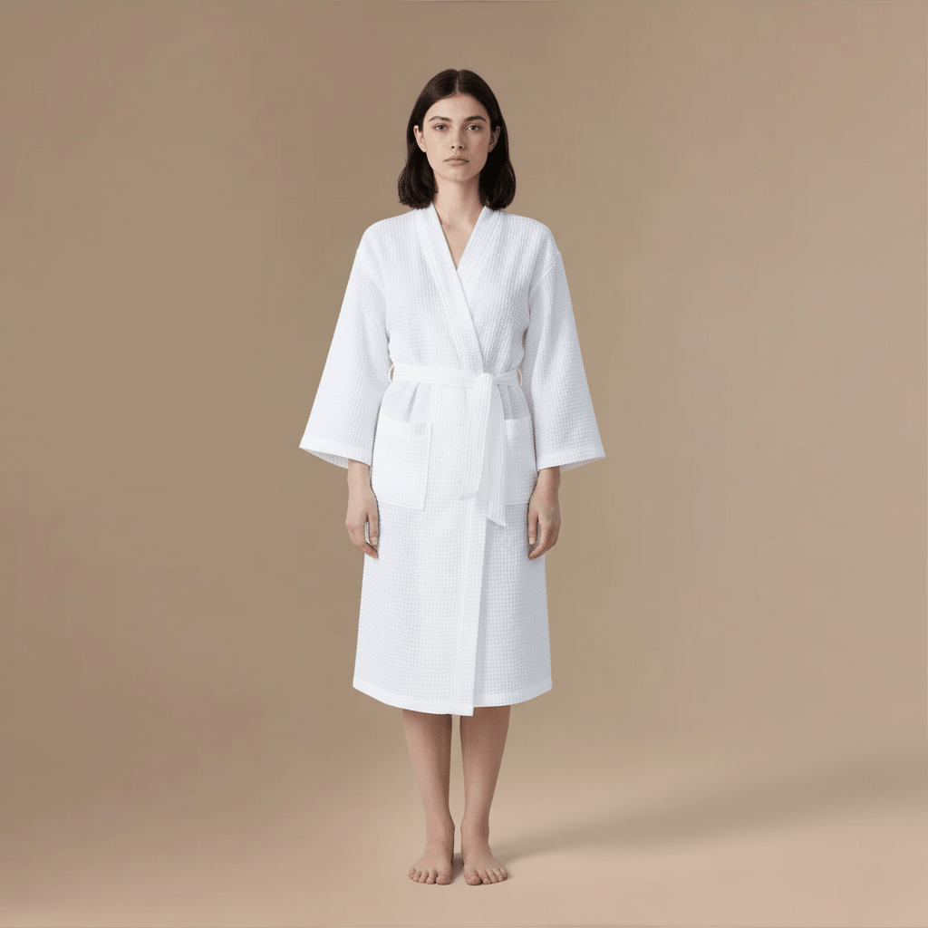 Peignoir Femme Coton Gaufré – Élégance Confort et Douceur Inégalée