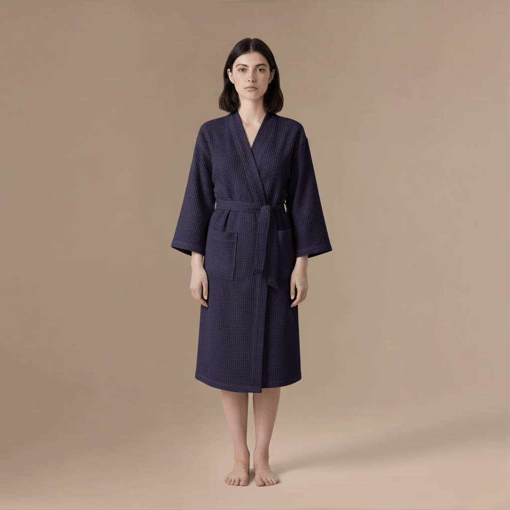 Peignoir Femme Coton Gaufré – Élégance Confort et Douceur Inégalée