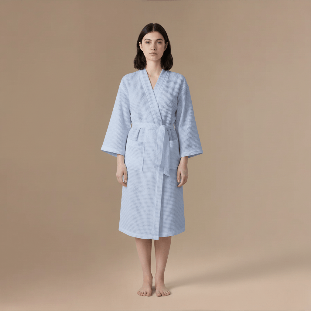 Peignoir Femme Coton Gaufré – Élégance Confort et Douceur Inégalée