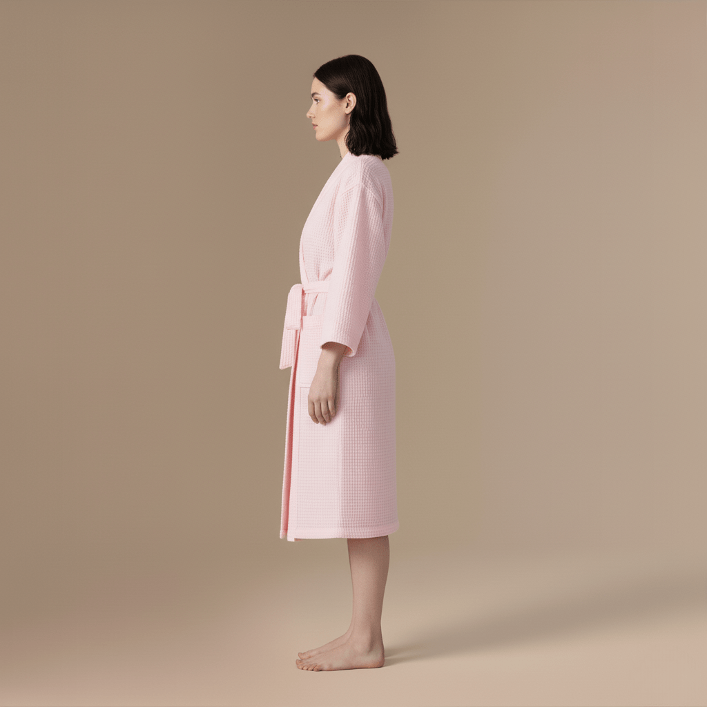 Peignoir Femme Coton Gaufré – Élégance Confort et Douceur Inégalée