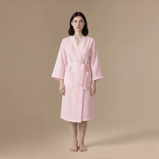 Peignoir Femme Coton Gaufré – Élégance Confort et Douceur Inégalée