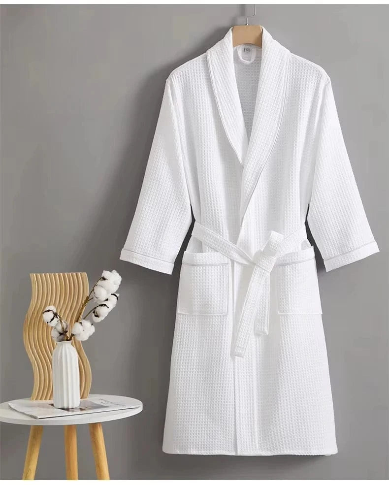 Peignoir Femme Coton Nid d’Abeille – Confort et Élégance Sublimes