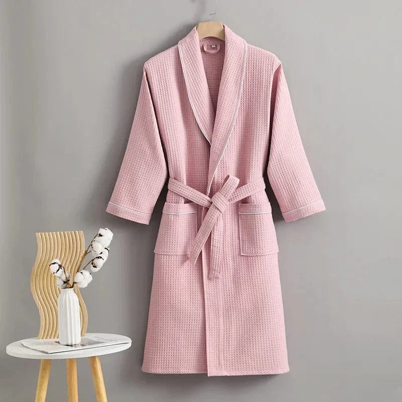 Peignoir Femme Coton Nid d’Abeille – Confort et Élégance Sublimes