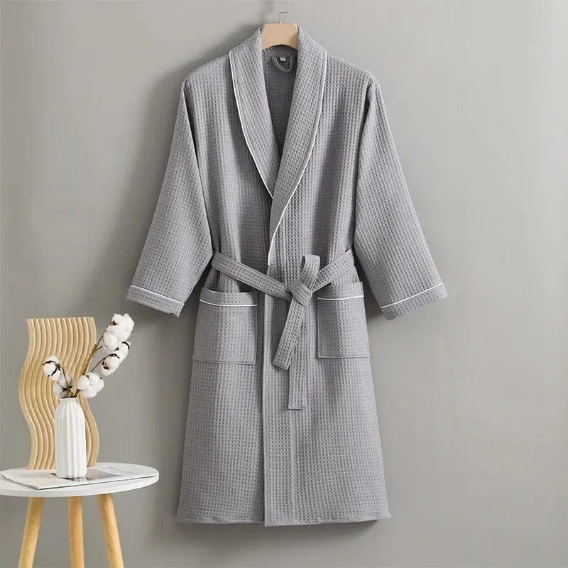 Peignoir Femme Coton Nid d’Abeille – Confort et Élégance Sublimes