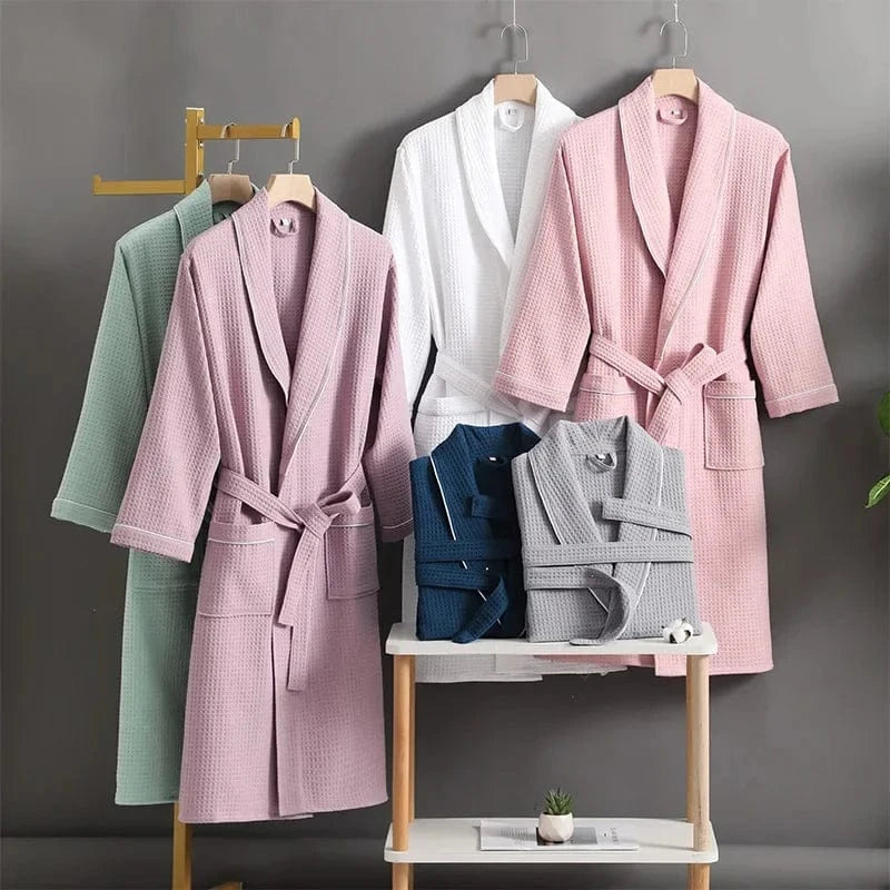 Peignoir Femme Coton Nid d’Abeille – Confort et Élégance Sublimes