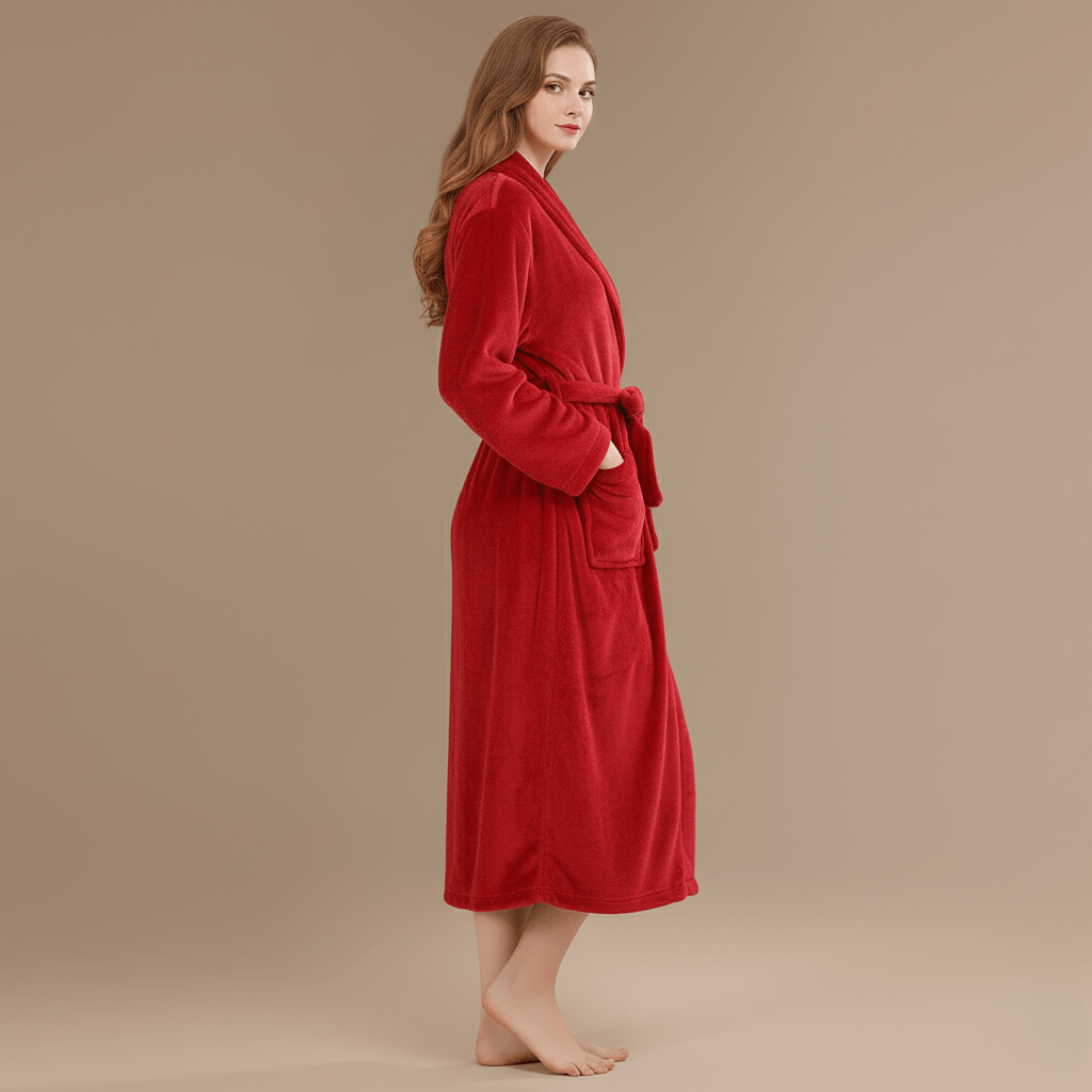 Peignoir Femme Rouge - Élégance et Confort, Craquez Dès Maintenant