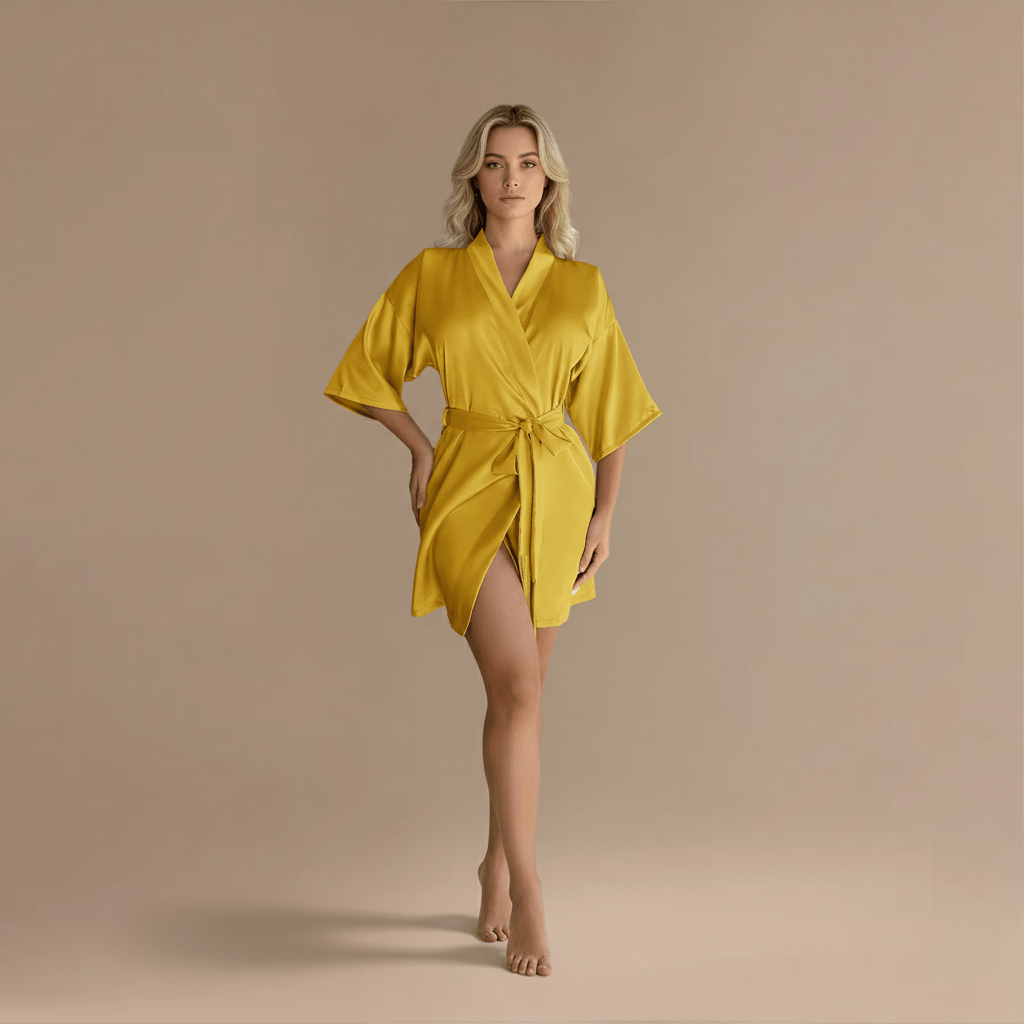 Peignoir femme satin court – Élégance & confort irrésistible