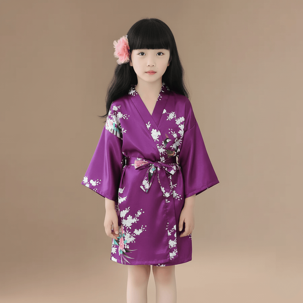Peignoir Fleur Enfant : Élégance Douce et Confort Irrésistible