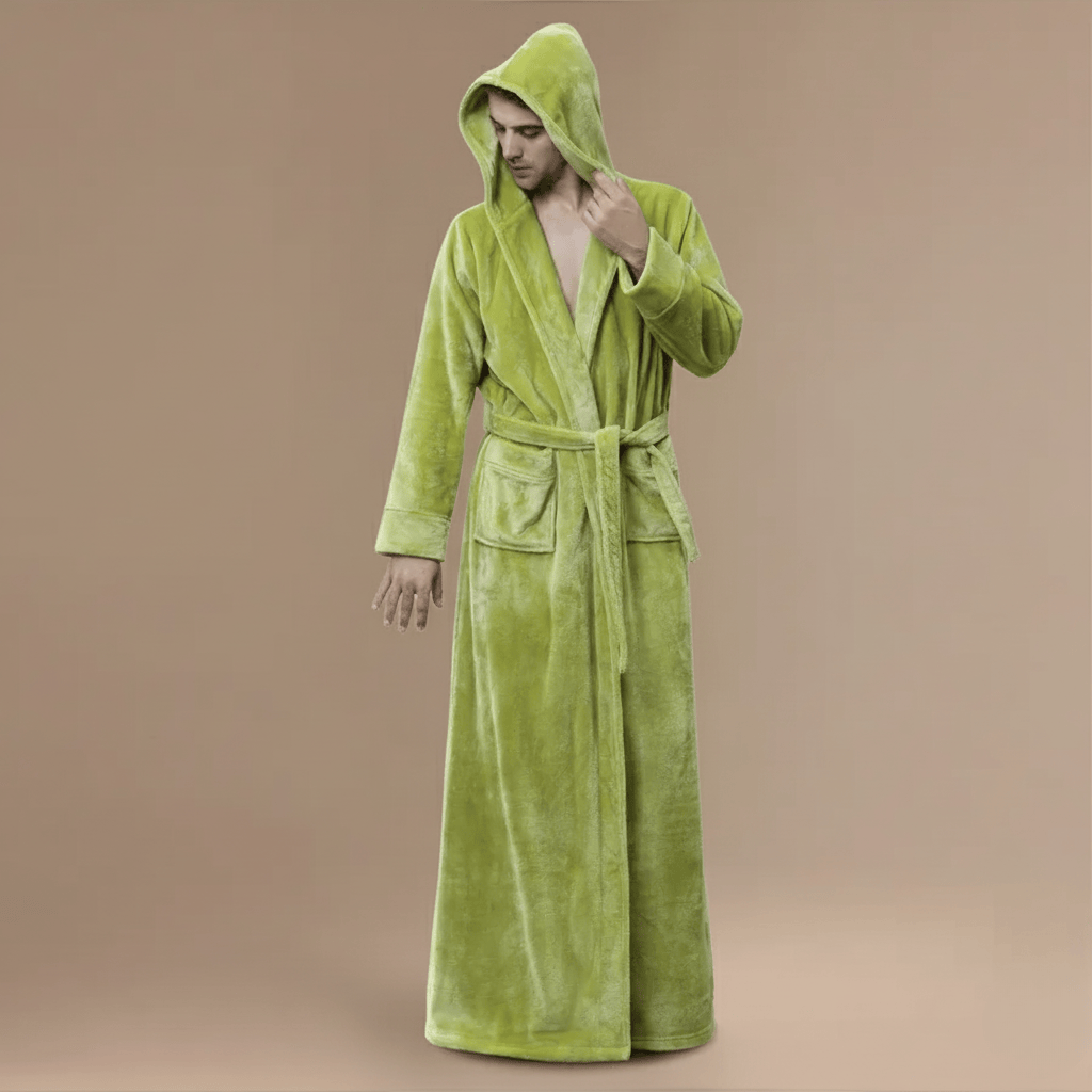 Peignoir Hiver Homme – Flanelle longue, chaleur douce