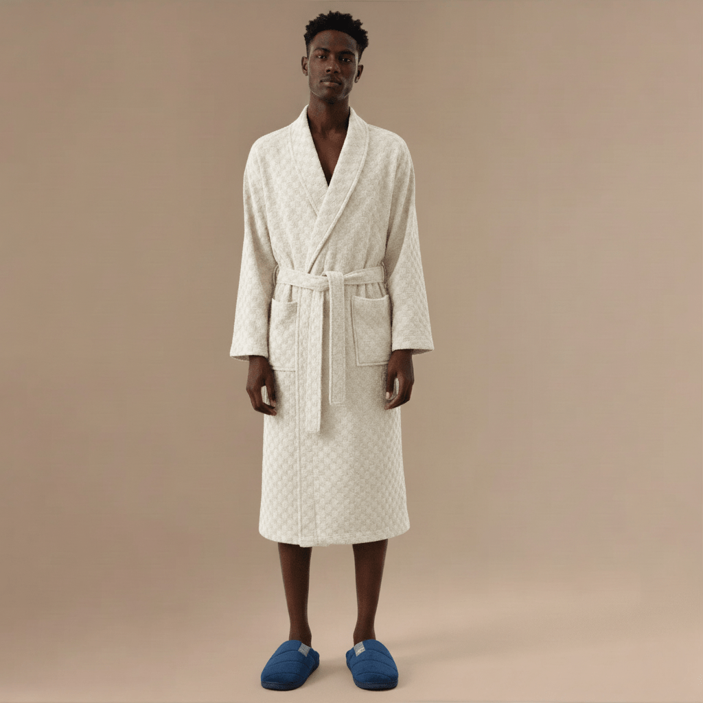 Peignoir Homme Coton Éponge – Confort Ultime et Style Élégant