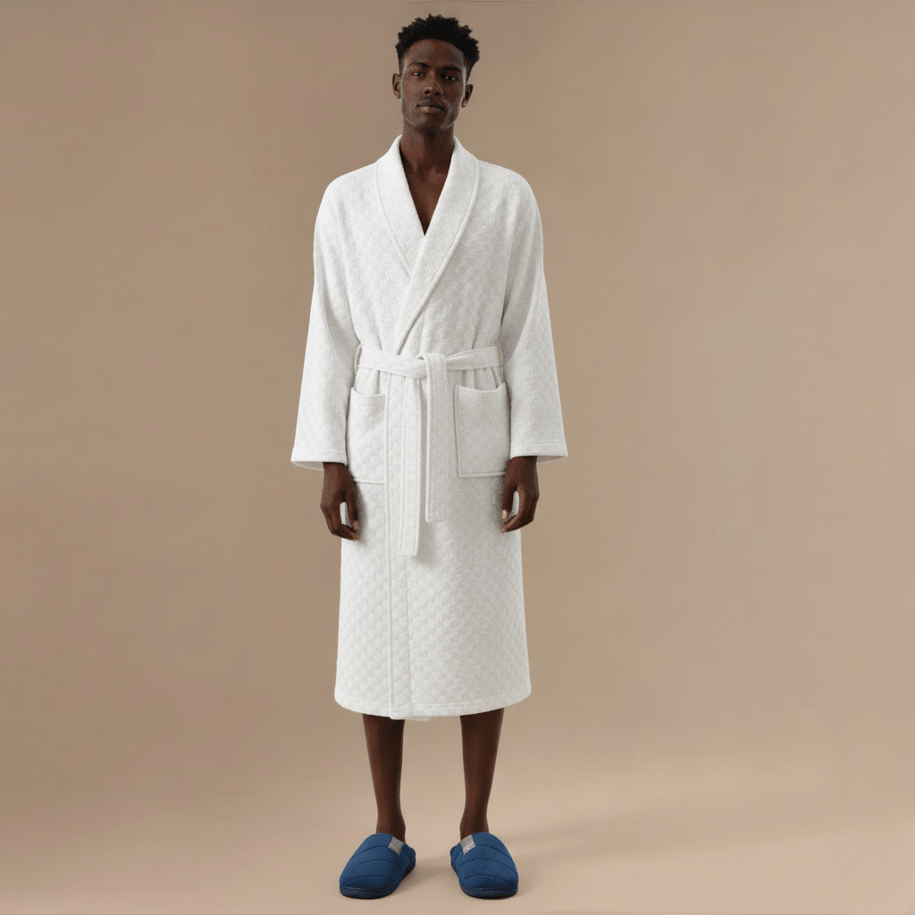 Peignoir Homme Coton Éponge – Confort Ultime et Style Élégant