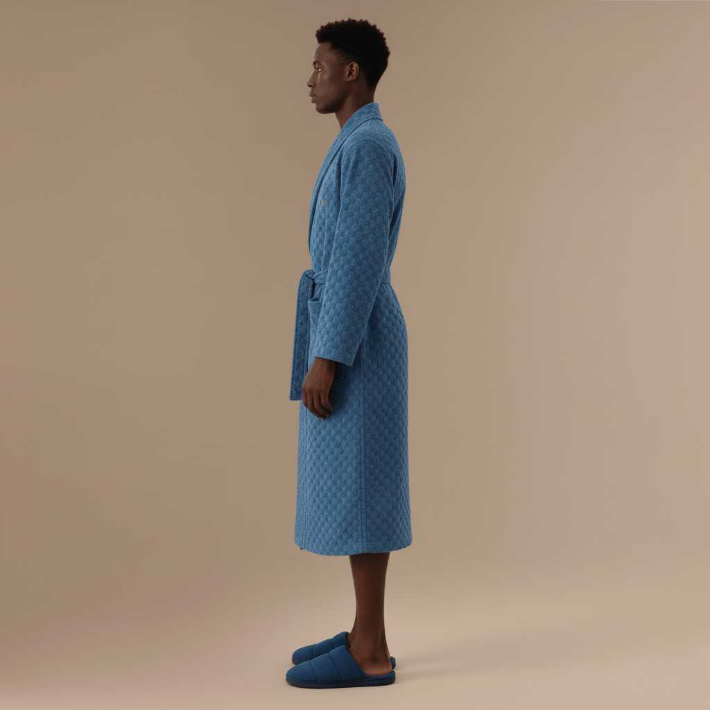 Peignoir Homme Coton Éponge – Confort Ultime et Style Élégant