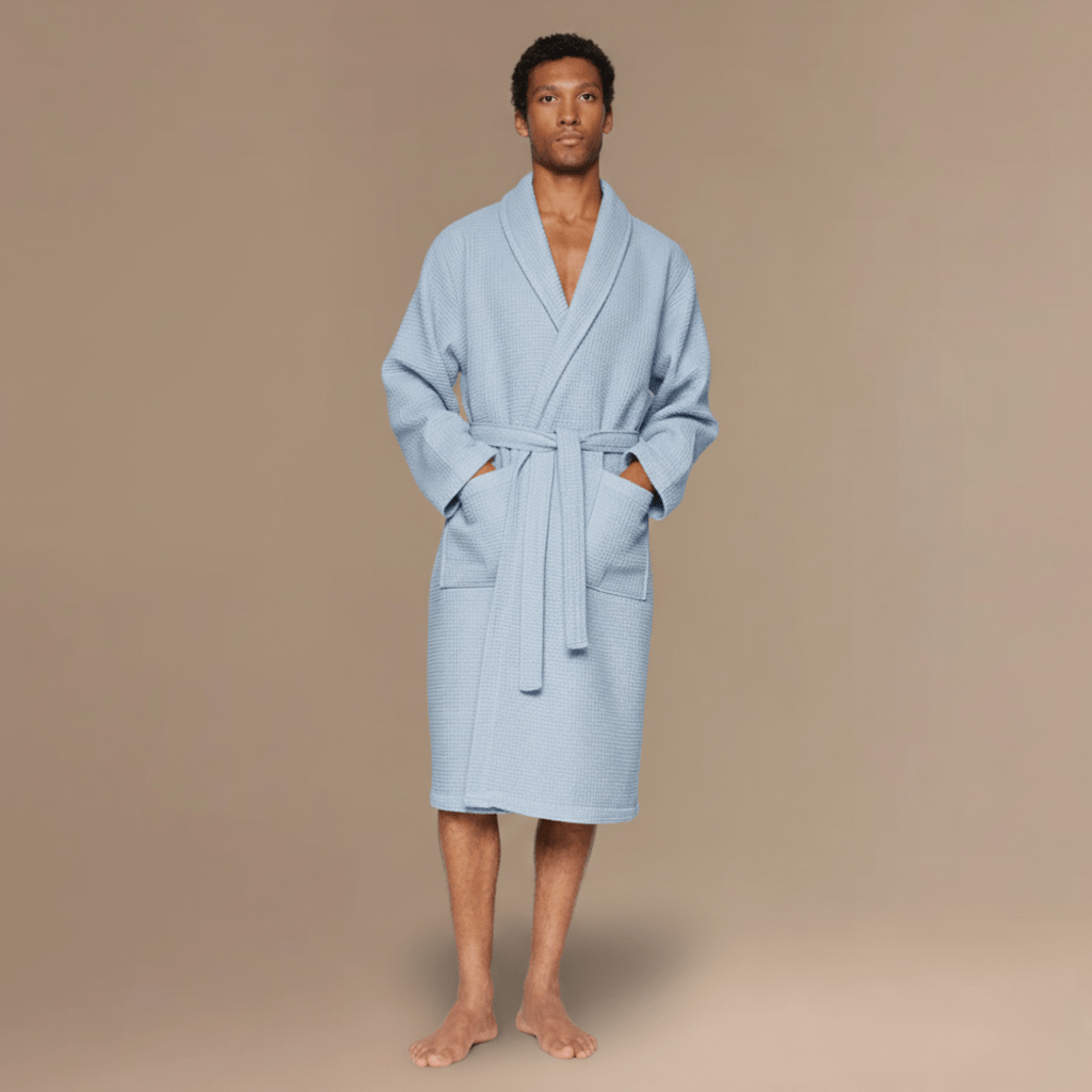 Peignoir Homme Nid d'Abeille – Confort Luxe et Élégance Inégalée
