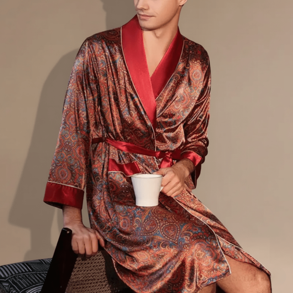 Peignoir Homme Satin Rouge : Élégance et Confort Inégalés à Découvrir