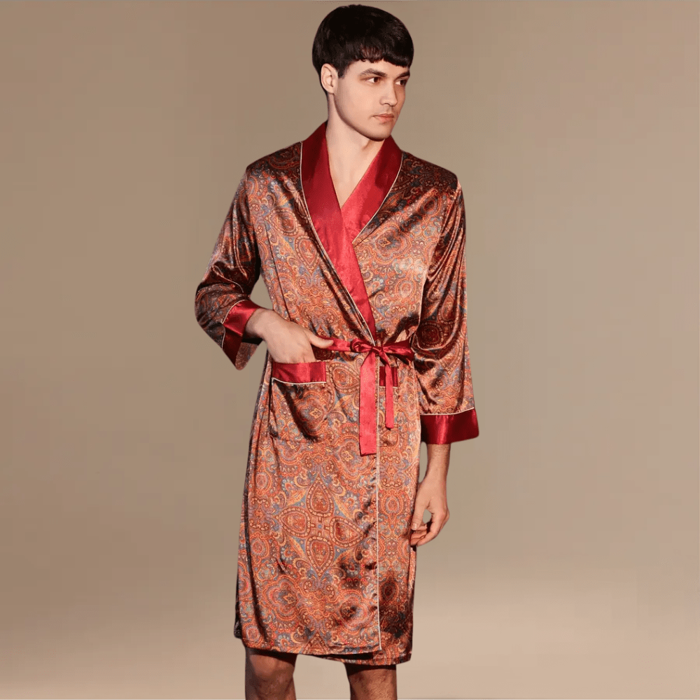 Peignoir Homme Satin Rouge : Élégance et Confort Inégalés à Découvrir