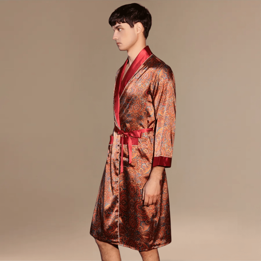 Peignoir Homme Satin Rouge : Élégance et Confort Inégalés à Découvrir