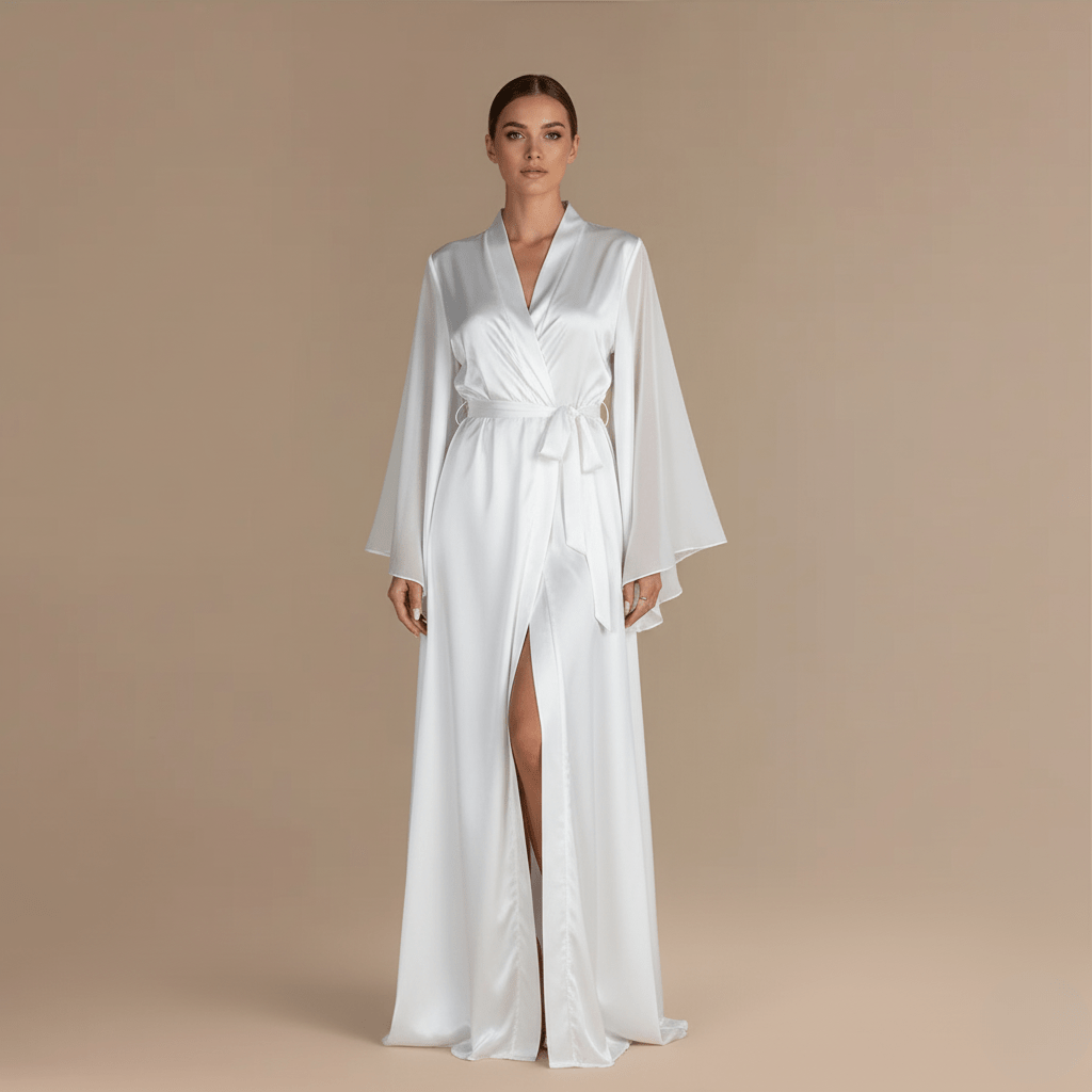 Peignoir Long Satin Femme – Élégance Sublime pour vos Moments Intimes