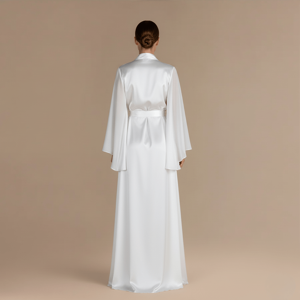 Peignoir Long Satin Femme – Élégance Sublime pour vos Moments Intimes
