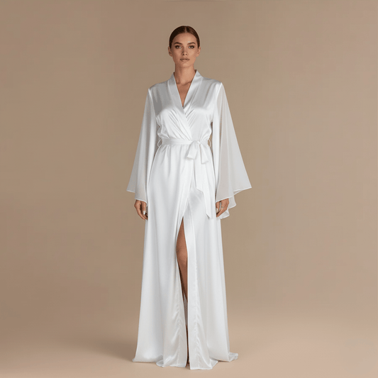 Peignoir Long Satin Femme – Élégance Sublime pour vos Moments Intimes
