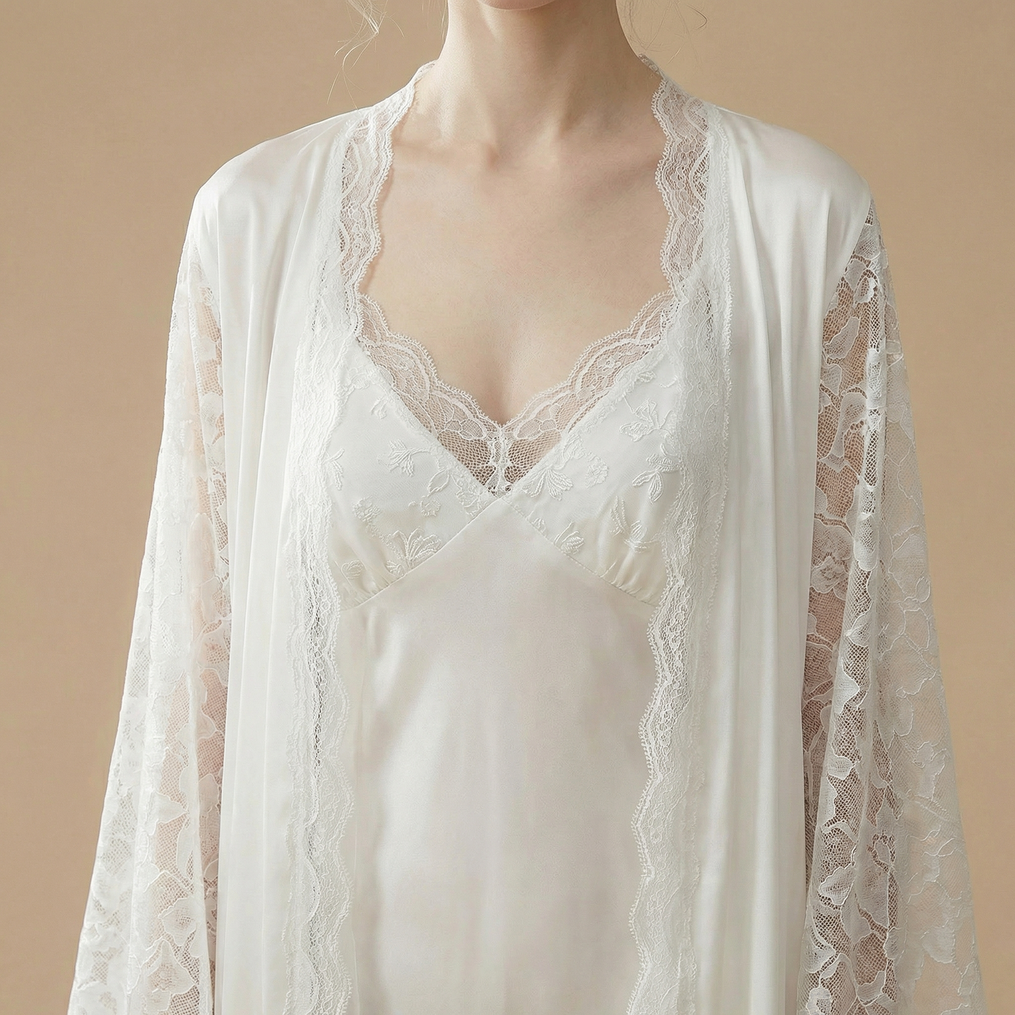 Ensemble Robe De Nuit Et Peignoir