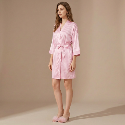 Peignoir Femme Court Satin