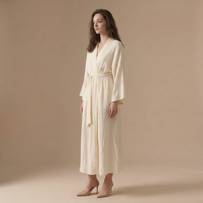 Peignoir Long En Coton Femme