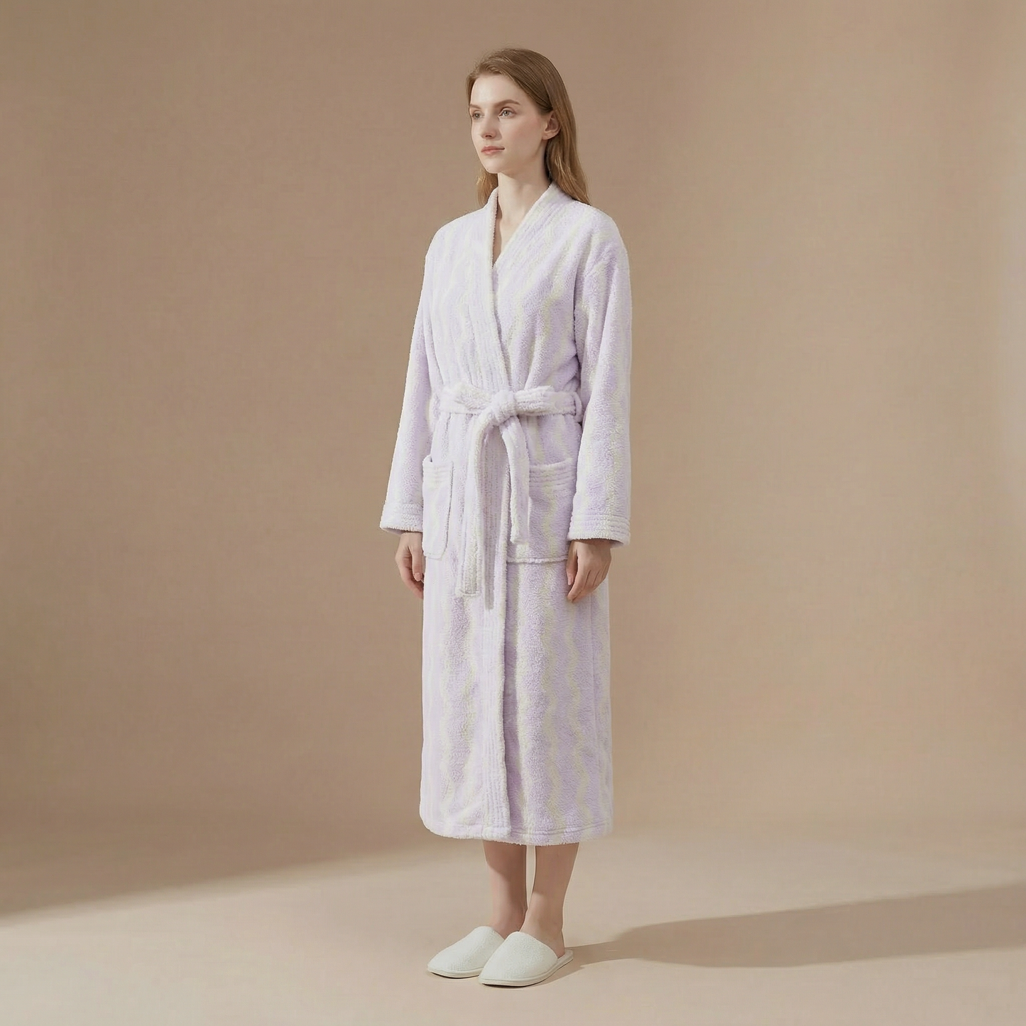 Peignoir De Bain Long Velour Femme