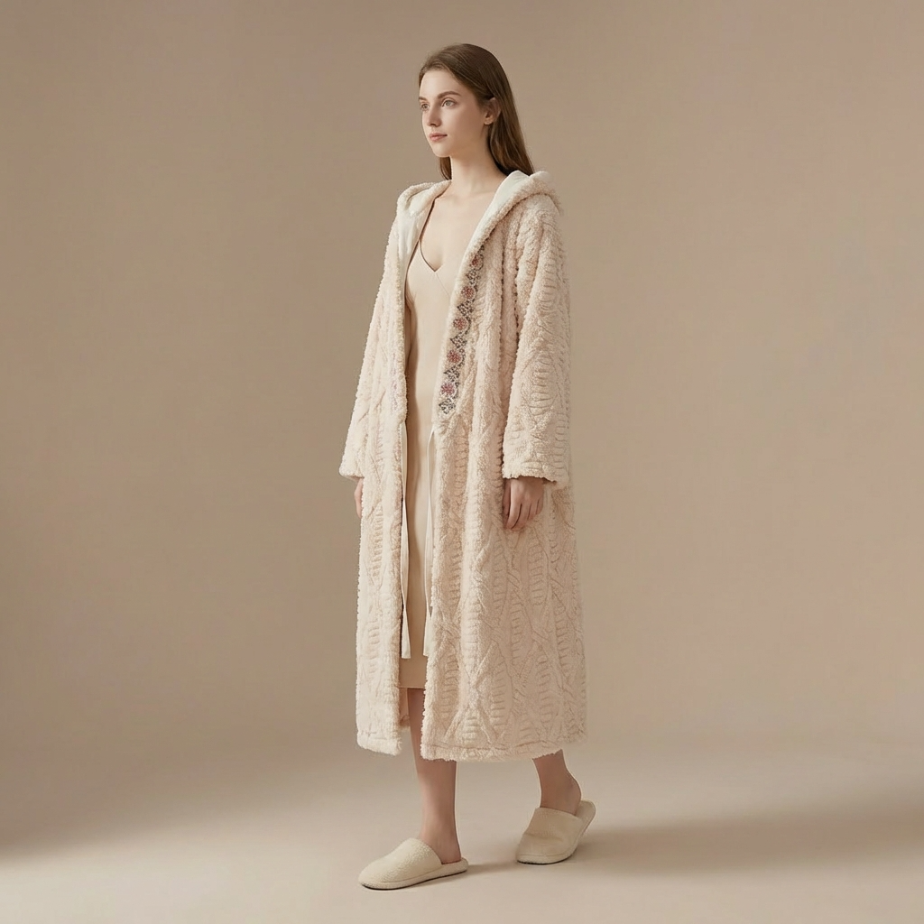 Peignoir En Peluche Femme