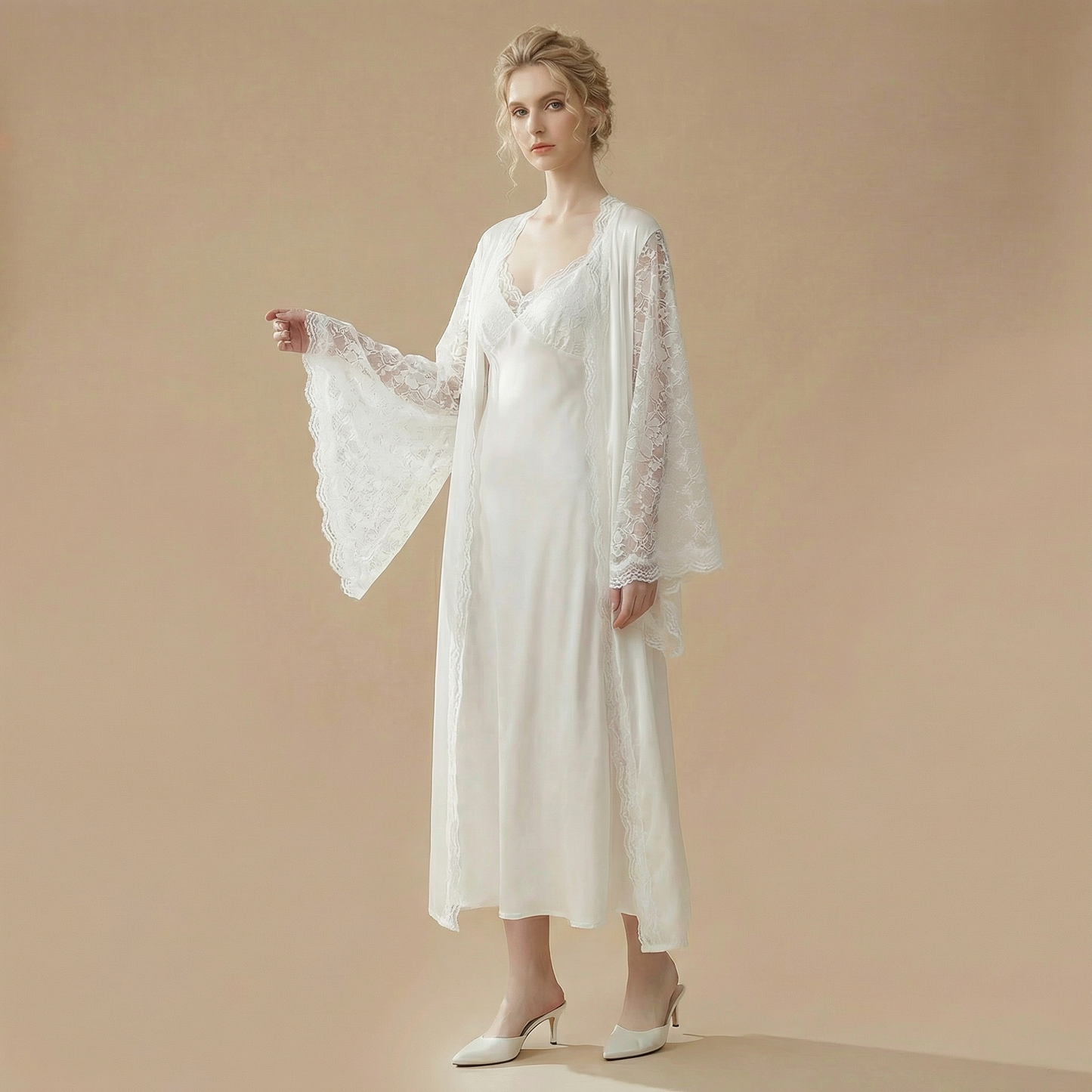 Ensemble Robe De Nuit Et Peignoir