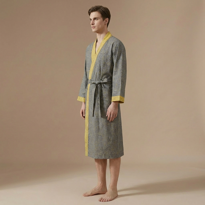 Peignoir Long En Coton Pour Homme