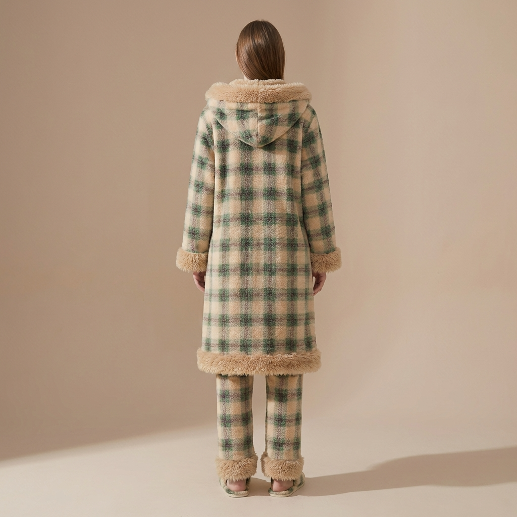 Peignoir À Capuche Femme Doux