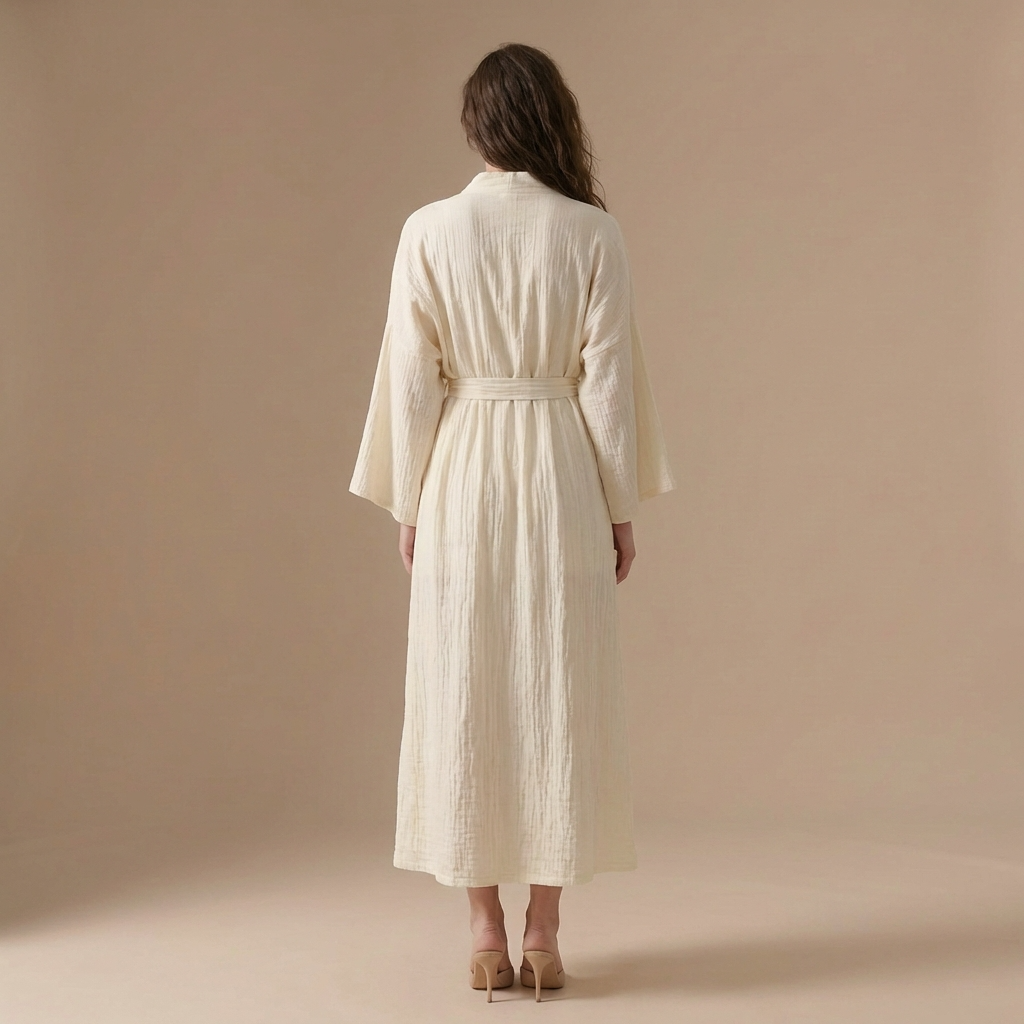 Peignoir Long En Coton Femme