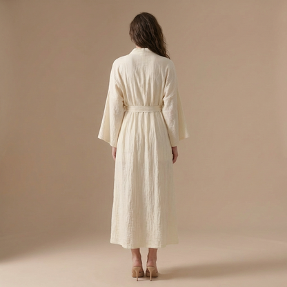 Peignoir Long En Coton Femme