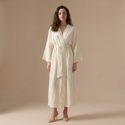 Peignoir Long En Coton Femme