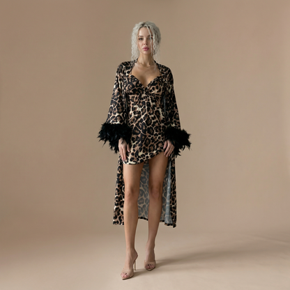 Peignoir Léopard Femme