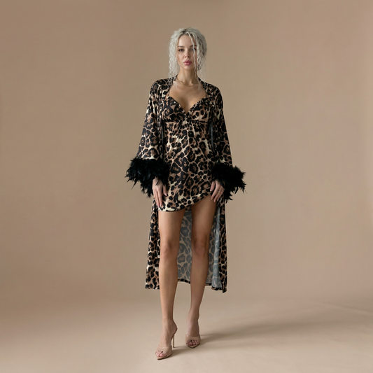 Peignoir Léopard Femme