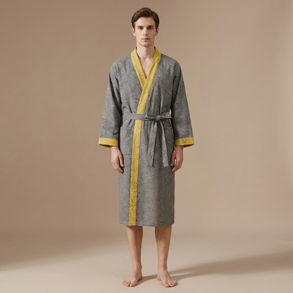 Peignoir Long En Coton Pour Homme