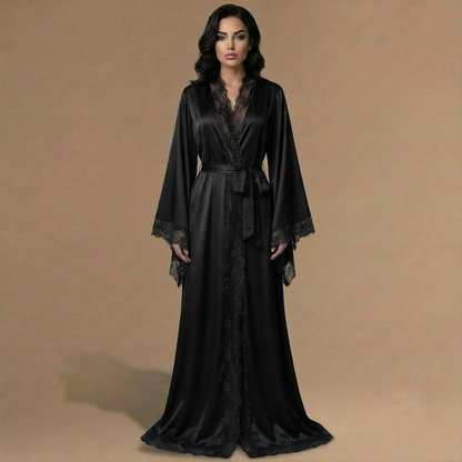 Peignoir Satin Très Long – Femme