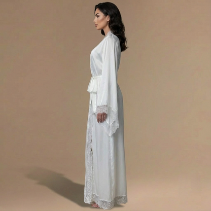 Peignoir Satin Très Long – Femme